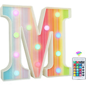 RGB Rainbow LED Letter Light M