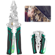 Professional Electrical Pliers,18-in-1 Multi Tool for Electricians | Wire Stripper,Cutter,Crimper,Cable Stripper Machine | Voltage Tester, Screwdriver | for DIY & Home Electrical Repairs,Pliers Tools