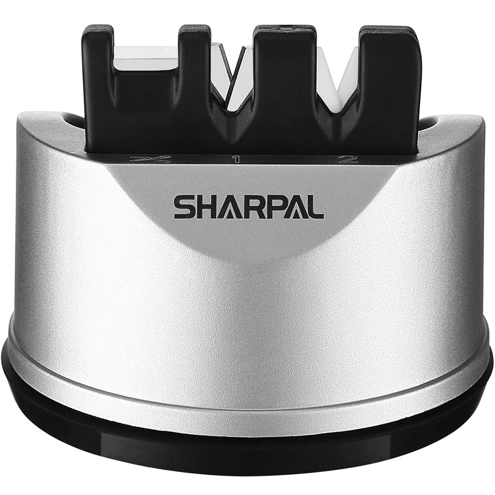 3-Stage Kitchen Knife & Scissors Sharpener – Repair & Restore Straight and Serrated Blades | Professional Blade Sharpening Tool