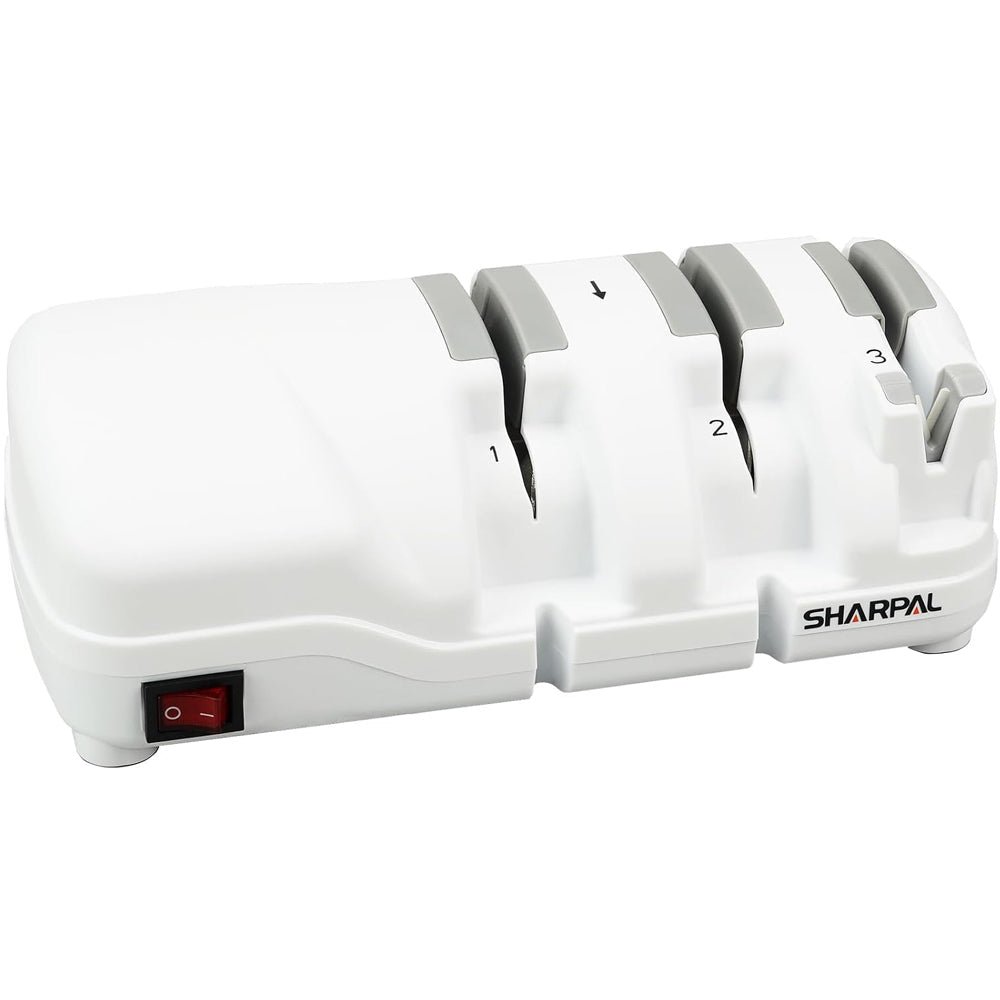 Electric Knife Sharpener – 3-Stage Professional Sharpening System | Diamond Wheels | For Straight & Serrated Knives | Razor-Sharp Results Fast