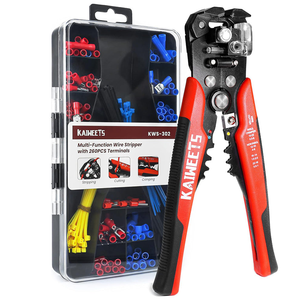 Automatic Wire Stripper Cutter Crimper AWG10–24 3-in-1