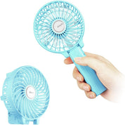 EasyAcc Handheld Fan USB Fans Portable Hand Fan 3 Speeds 180° Foldable with 6 Blades Personal Electric Mini Outdoor Fan with Rechargeable Battery Foldable Handle Desktop for Home Travel Outdoor- Green