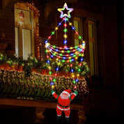 3.66ft LED Christmas parachute lights with Santa figure