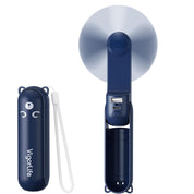 Handheld Mini Fan, USB Rechargeable 3 IN 1 Portable Fans with Power Bank, Flashlight, Small Foldable Pocket Design for Travel & Concerts, Emergency Essentials for Outdoor, Gifts for Women (Navy Blue)