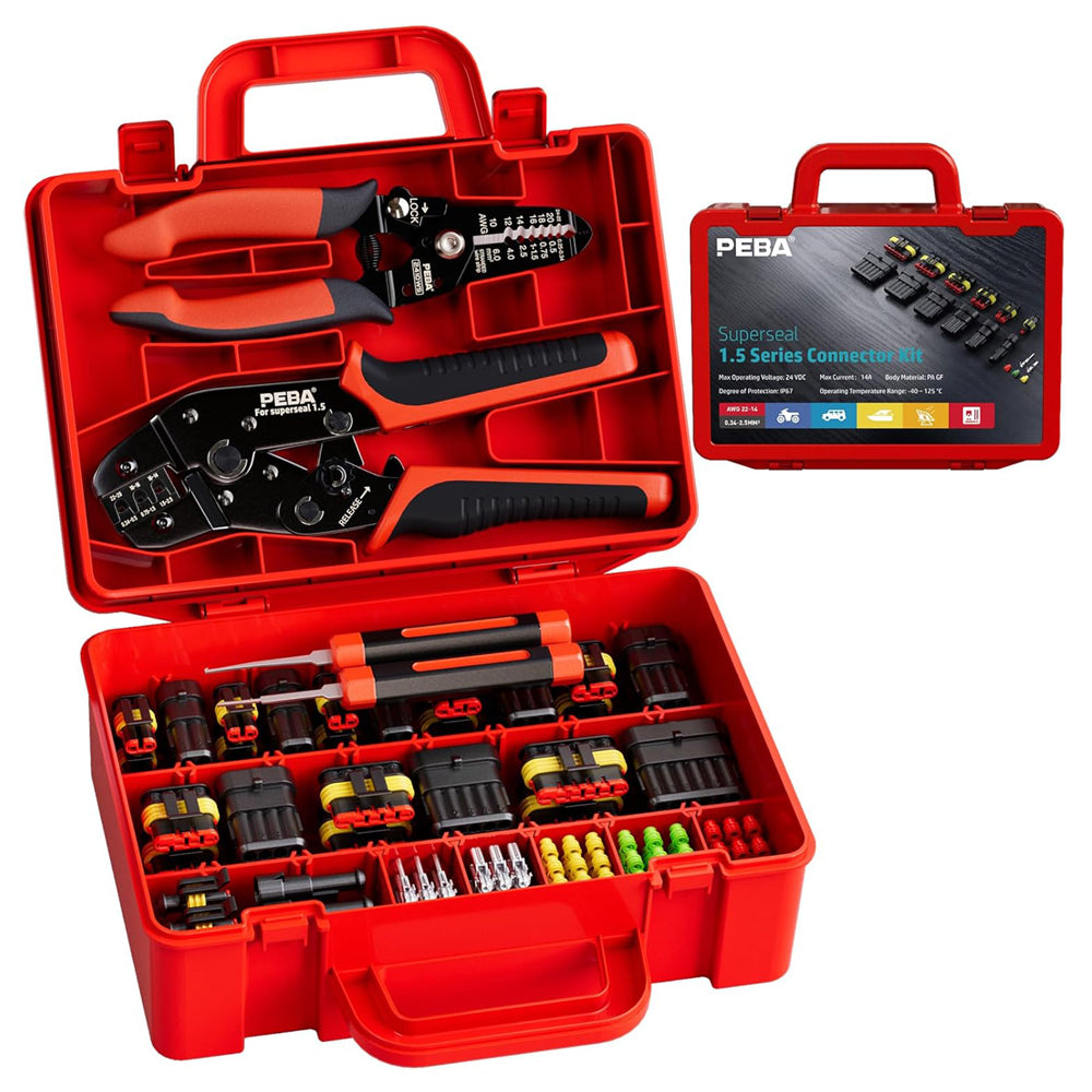 PEBA Waterproof Car Connector Crimping Tool Kit 1-6 Pin
