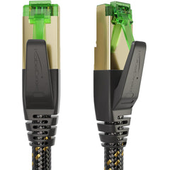 Cat 7 Ethernet Cable with ultra-secure triple shielding, internet & LAN cord, Nylon braided – 0.5m (Break-proof network cable, 10Gbit/s for maximum fibre optic speed, RJ45 plug) – CableDirect