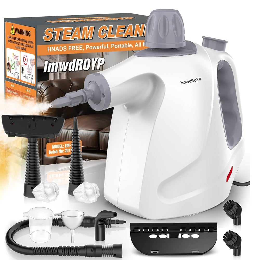 Hand Held Steam Cleaner, 450ml Capacity Portable High Pressure Steam Cleaners with 11 Accessories, Easy And Effortless Steam Cleaner Handheld for Kitchen, Sofa, Car, Floors And Windows