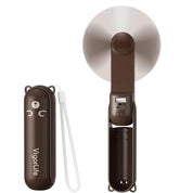 Handheld Mini Fan, USB Rechargeable 3 IN 1 Portable Fans with Power Bank, Flashlight, Small Foldable Pocket Design for Travel & Concerts, Emergency Essentials for Outdoor, Gifts for Women (Brown)