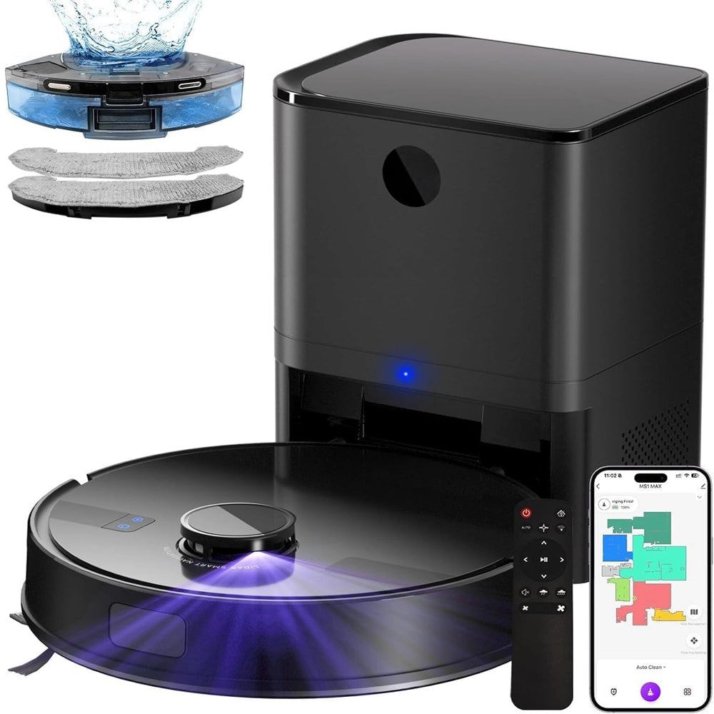 MS1MAX Robot Vacuum with Mop 5000Pa Suction