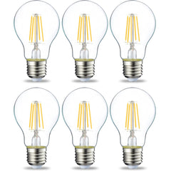 LED E27 Edison Screw Bulb 4.3W Warm White – Pack of 6