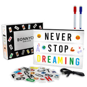 BONNYCO A4 Cinema Light Box with 400 Letters & Emojis