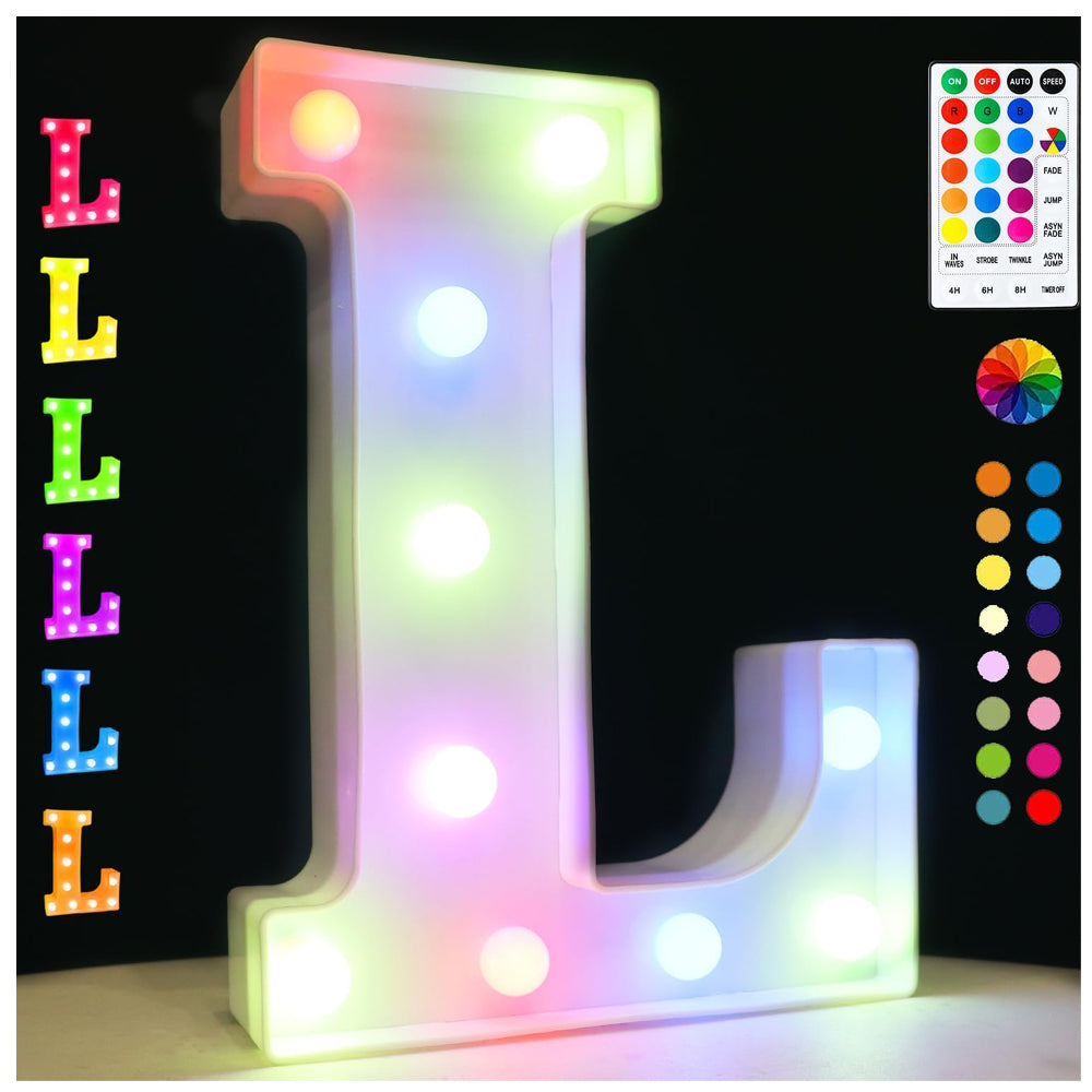 Colorful LED Marquee Letter Light with Remote Control