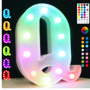 RGB LED Marquee Letter Light Q