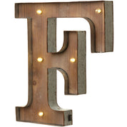 Vintage Carnival Letter Light F Metal LED