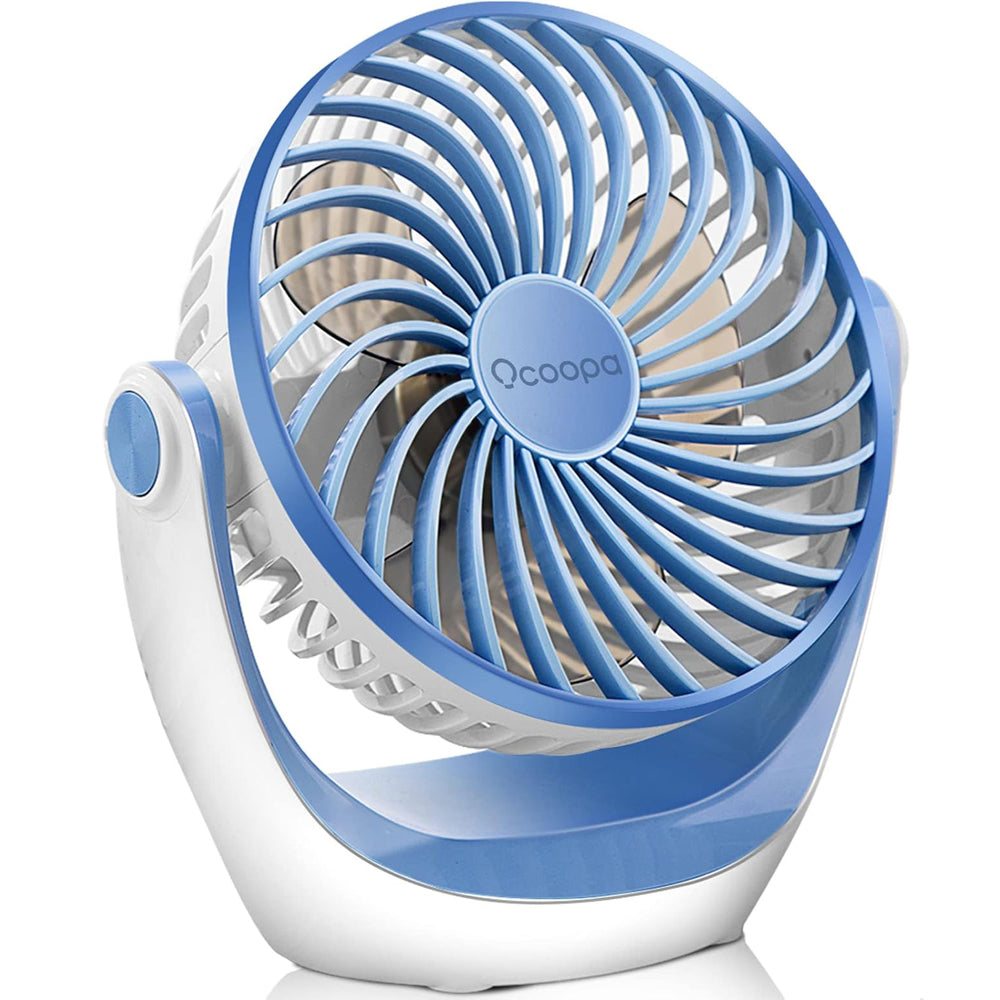 OCOOPA USB Desk Fan Table Fan with Strong Airflow & Quiet Operation, Portable Cooling Fan Speed Adjustable 360°Rotatable Head for Home Office Bedroom Table and Desktop