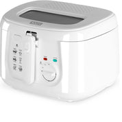 Electric 2.5L Deep Fat Fryer with Non-Stick Coating, Mesh Basket & Viewing Window – Easy Clean Countertop Fryer – White
