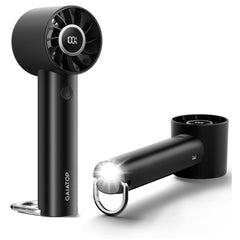 Turbo Handheld Fan with LED Torch and Clasp Base