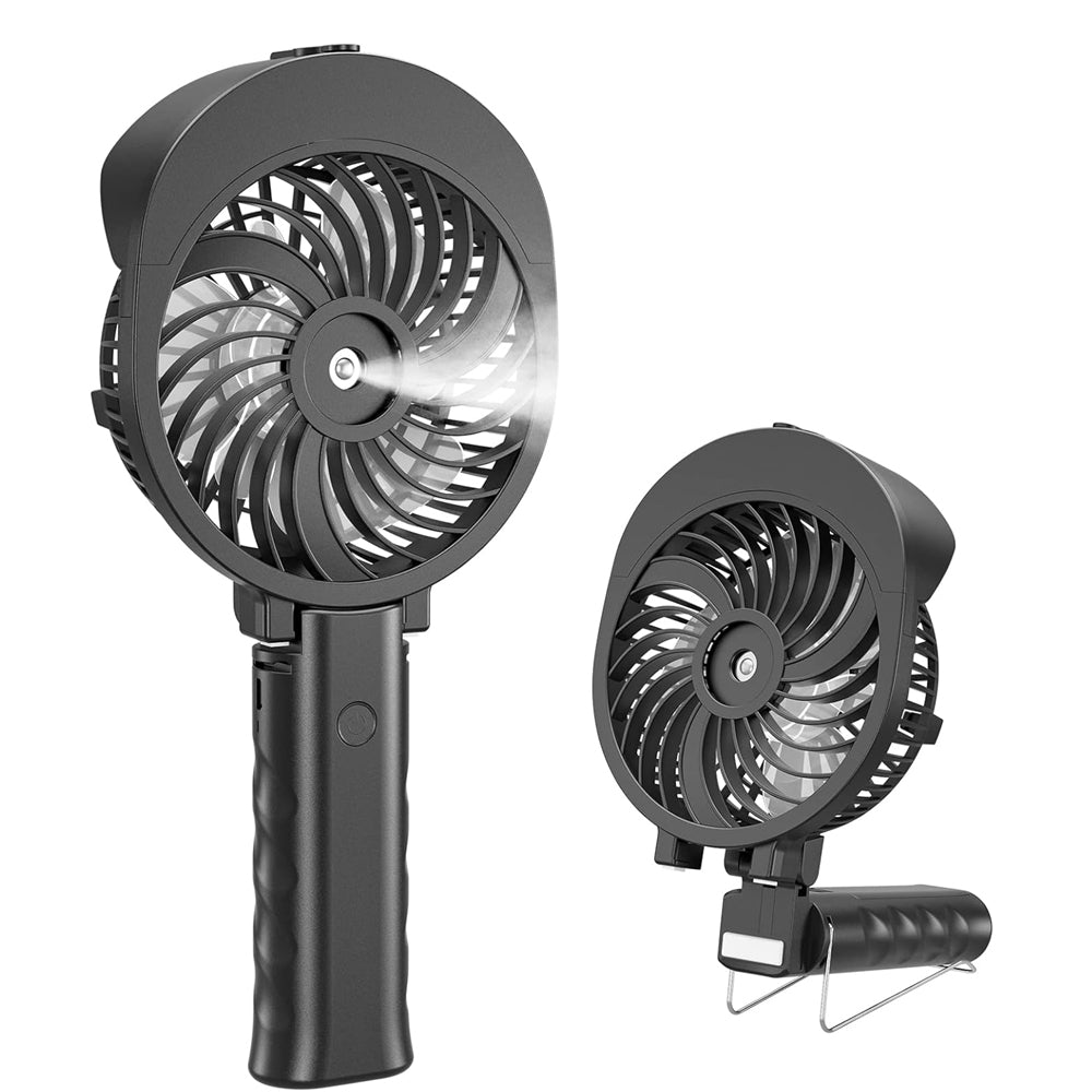 HandFan Hand Fan Water Cooling Battery Fan USB Battery Operated 3 Levels Mini Table Fan 2-in-1 with Laptop Multi Port Socket for Travel and Home
