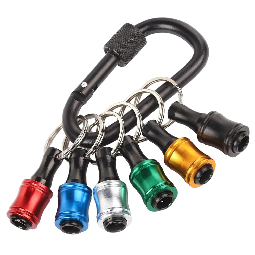 Hex Shank Drill Bit Holder Keychain 6pcs Set