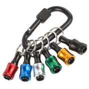 Hex Shank Drill Bit Holder Keychain 6pcs Set