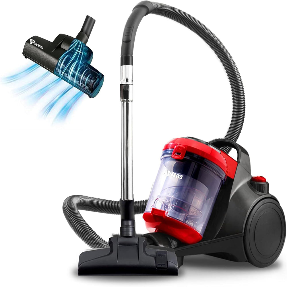 Akitas C10T Turbo Pet Hair Vacuum Cleaner 850W Bagless Cylinder with German Wessel Werk Spinning Brush – Cat & Dog Hair Remover