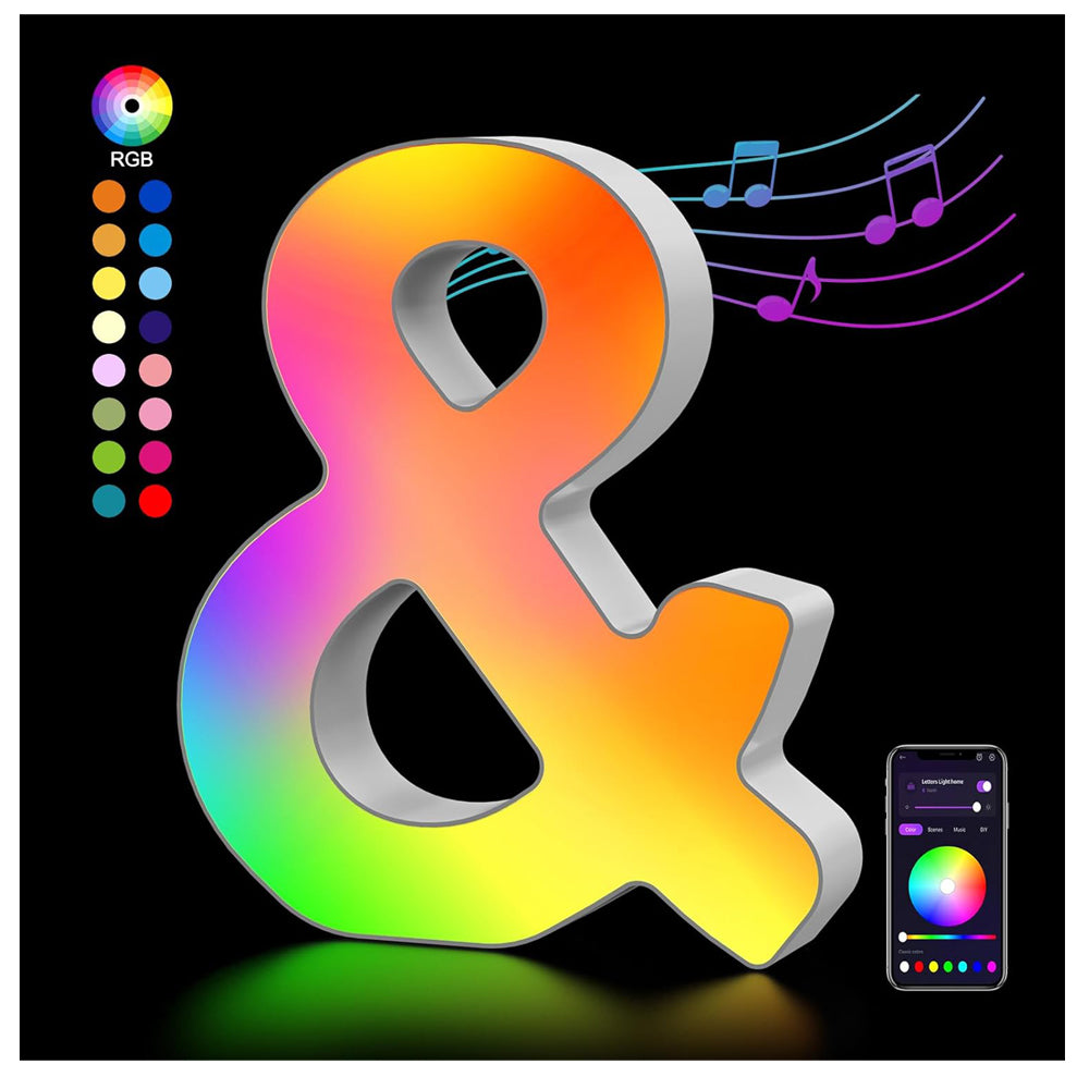 RGB LED Letter Light & USB Color Changing