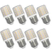 YELANGU E27 LED Corn Light Bulbs,5W Warm Light 3000K, Equivalent to 60W E27 Halogen Bulbs,AC 85-265V, 360° Beam Angle,Edison Screw SES LED Corn Lamp, Not Dimmable, Pack of 8 [Energy Class F]