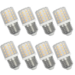 YELANGU E27 LED Corn Light Bulbs,5W Warm Light 3000K, Equivalent to 60W E27 Halogen Bulbs,AC 85-265V, 360° Beam Angle,Edison Screw SES LED Corn Lamp, Not Dimmable, Pack of 8 [Energy Class F]