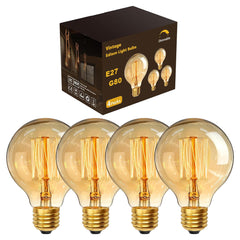 Vintage Edison E27 Dimmable Incandescent Bulb 40W G80