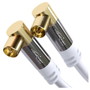 4K TV Aerial Coaxial Cable 90° Angled 3m