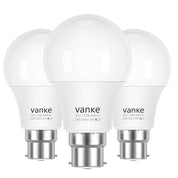 Vanke B22 LED Bulb 60W Equivalent Warm White 3-Pack