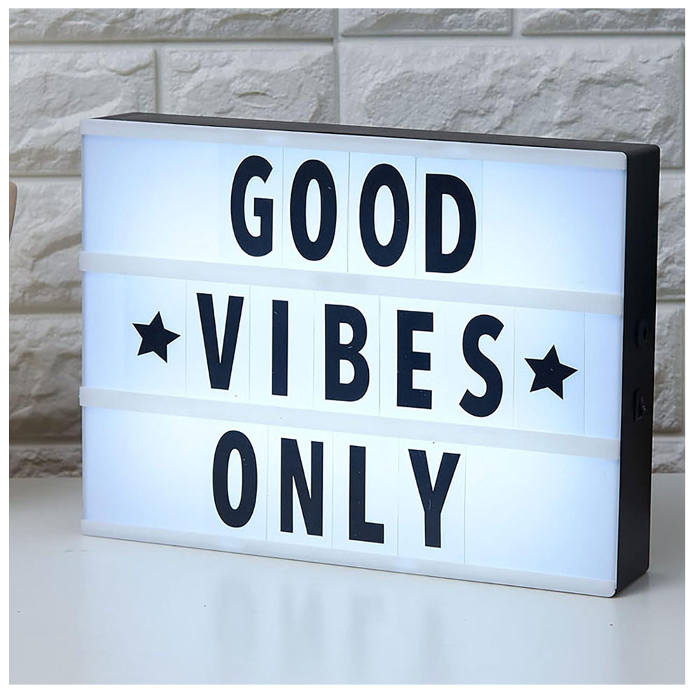 A4 Cinematic Light Box LED Sign with 159 Letters & Emojis