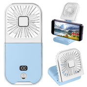 Folding Handheld Fan with LED Display & Power Bank