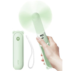 Portable Handheld Fan with 4500mAh Powerbank – Green