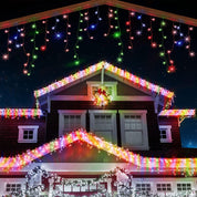 220 LED Multicolour Icicle Christmas Lights | 7.5m Outdoor & Indoor
