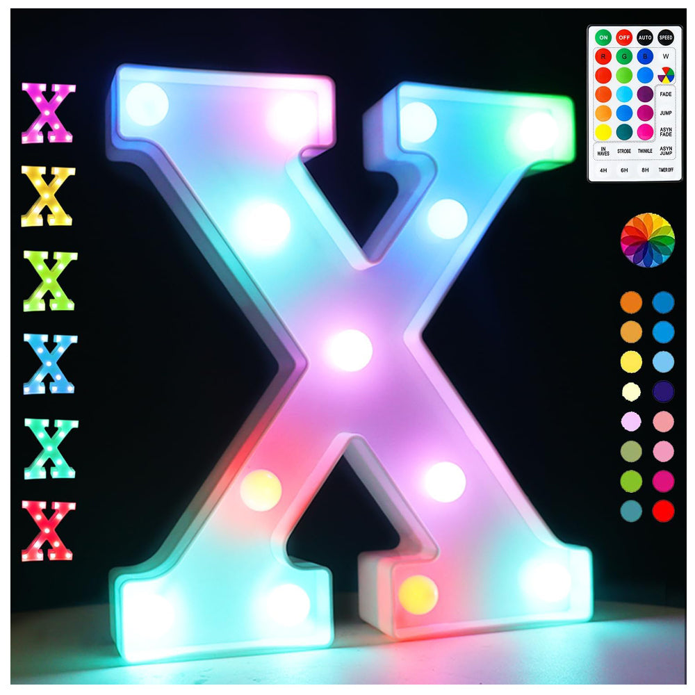 Color Changing LED Marquee Letter Light X