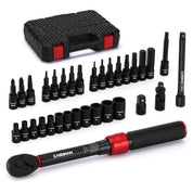 CASOMAN 33-Piece 1/4" Drive Torque Wrench Set 3-25Nm