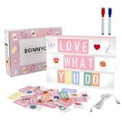 Pink A4 LED Cinema Light Box with Letters