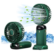 Foldable USB Handheld Fan 5 Speeds LED Display
