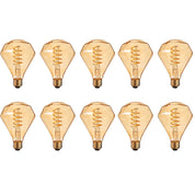 Decorative Diamond LED Edison Bulb 2700K 4W – 10 Pack