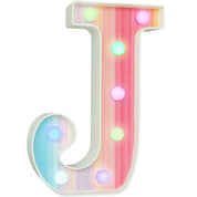 Rainbow LED Marquee Letter J – Color Changing Night Light