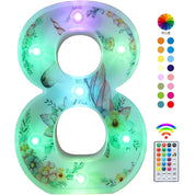 Unicorn LED Number 8 Light 18 Color Changing