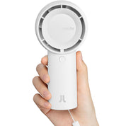 JISULIFE Handheld Turbo Fan- 16H Max Cooling Time Mini Portable Hand, 4000mAh USB Rechargeable Personal, Battery Operated Pocket Fan with 5 Speeds for Travel/Outdoor - White