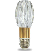 Acrylic Crystal Bulb 5W Edison Screw Light 85-265V, 3000K Warm Light, E27 Base Professional Decorative lamp (1 Count E27-B006) [Energy Class F]