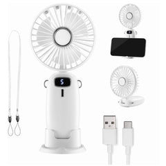 VonHaus Handheld Mini Fan – USB Rechargeable, 5 Speeds