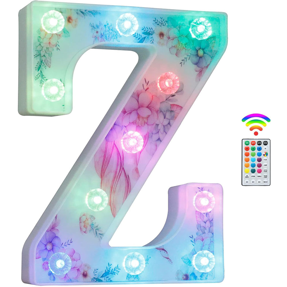 Unicorn LED Letter Light – Color Changing Alphabet Sign Z