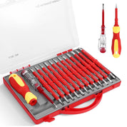 Insulated Screwdriver Set, 26-Piece 1000V Insulated Electrician Tool Set with Voltage Tester, Magnetic Tips Electrical Screwdriver Set with Case, Interchangeable Blades