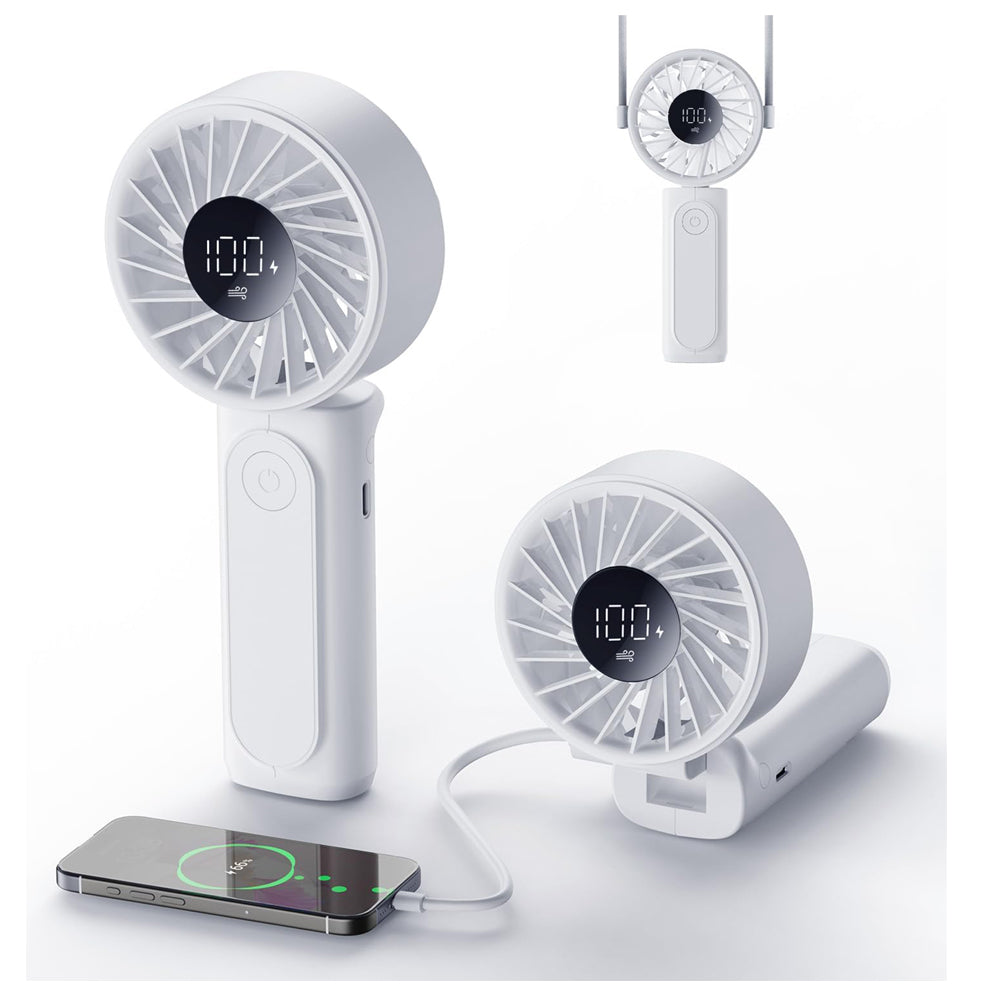 4000mAh Foldable Handheld Fan with LED Display