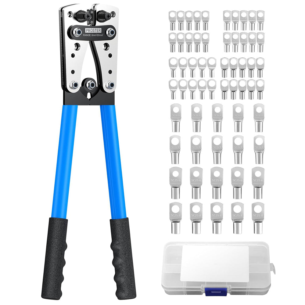 Battery Cable Lug Crimping Tool 6–50mm² Set