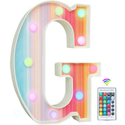 Rainbow LED Marquee Letter G – Color Changing Night Light